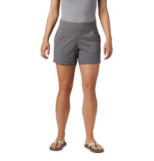 Grey Women's Columbia Anytime Casual Shorts | YFBVC-8234