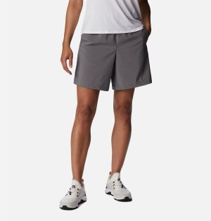 Grey Women's Columbia Anytime Flex Shorts | YSMJP-4832