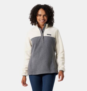 Grey Women's Columbia Benton Springs Half Snap Fleece Pullover | APXFL-9723