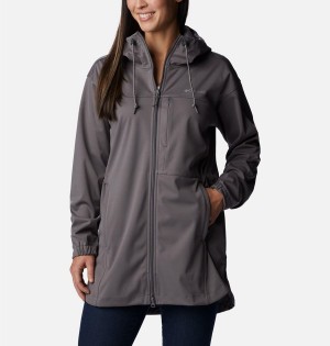 Grey Women's Columbia Flora Park Softshell Jackets | OZDXL-9258