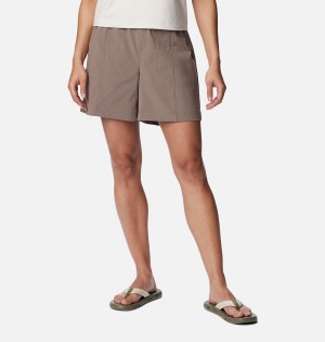 Grey Women's Columbia Magnolia Springs Pull On Shorts | KDTIU-8907