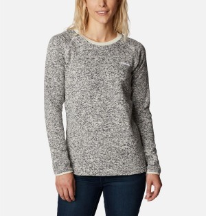 Grey Women's Columbia Sweater Weather Fleece Crew Pullover | MFUJS-1708