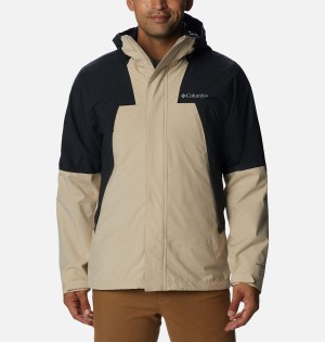 Khaki Men's Columbia Canyon Meadows Omni Heat Infinity Interchange Insulated Puffer Jacket | VIBUC-2394