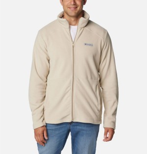 Khaki Men's Columbia Castle Dale Full Zip Fleece Jacket | OEBIL-5792