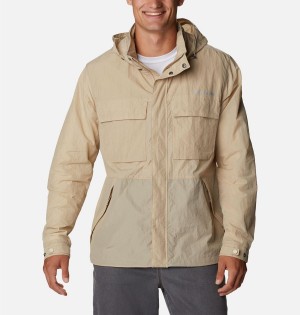 Khaki Men's Columbia Coho River Jacket Windbreaker | LGRDM-4580