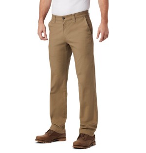 Khaki Men's Columbia Flex ROC Pants | OBEMJ-5397