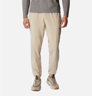 Khaki Men's Columbia Hike Joggers Pants | LSFHG-2791