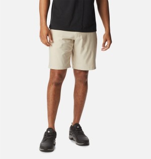 Khaki Men's Columbia Iron Mountain Trail Shorts | HKMFO-5062