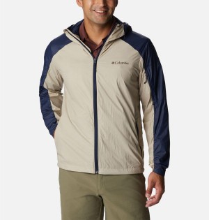 Khaki Men's Columbia Loop Trail Windbreaker | GXABW-5624