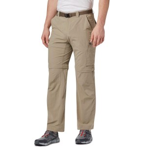 Khaki Men's Columbia Silver Ridge Convertible Pants | OQRGD-1476