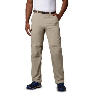 Khaki Men's Columbia Silver Ridge Convertible Pants | RLYJN-7983