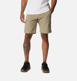 Khaki Men's Columbia Silver Ridge Utility Cargo Shorts | NRHJD-9380