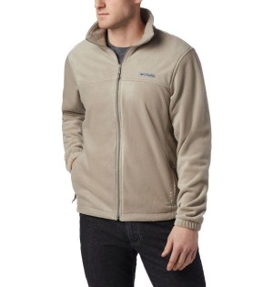 Khaki Men's Columbia Steens Mountain 2.0 Full Zip Fleece Jacket | VQSTW-6187