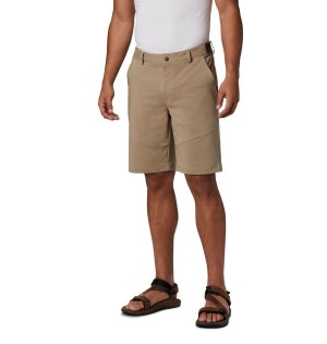 Khaki Men's Columbia Tech Trail Shorts | KMCJI-9238