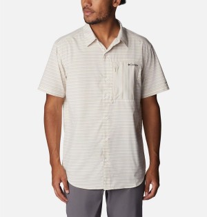 Khaki Men's Columbia Twisted Creek III Short Sleeve Shirt | TYIDX-9652