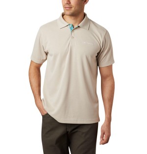 Khaki Men's Columbia Utilizer Polo Shirt | CTNPU-8726