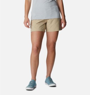 Khaki Women's Columbia Anytime Lite Shorts | NUFOX-2719