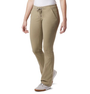 Khaki Women's Columbia Anytime Outdoor Boot Cut Pants | ZMTBN-8364