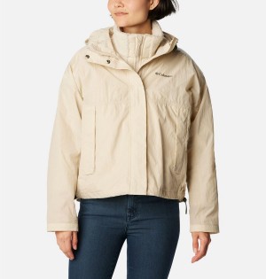 Khaki Women's Columbia Laurelwoods II Interchange 3 In 1 Jackets | WTMRL-6823