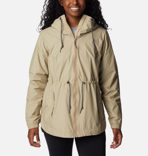 Khaki Women's Columbia Lillian Ridge Shell Rain Jacket | VSHUW-5342