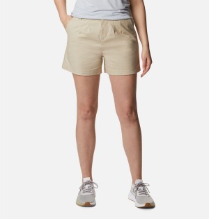 Khaki Women's Columbia PFG Sun Drifter Chino Shorts | FCRTG-2873