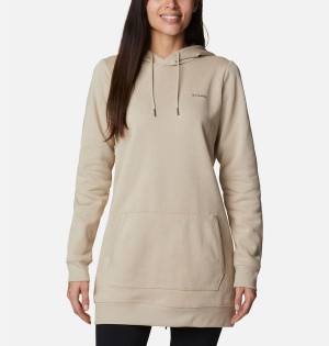 Khaki Women's Columbia Rush Valley Long Hoodie | HYDBV-9163