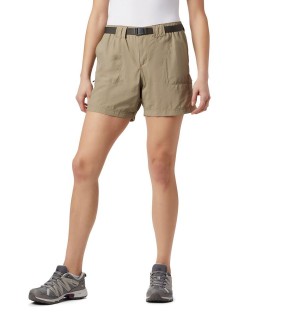 Khaki Women's Columbia Sandy River Cargo Shorts | WIOFC-4372