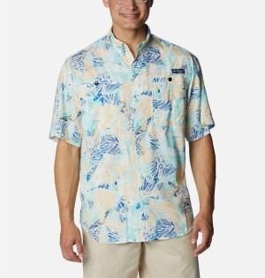 Multicolor Men's Columbia PFG Super Tamiami Short Sleeve Shirt | LGJUI-6072