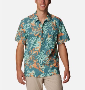 Multicolor Men's Columbia PFG Trollers Best Short Sleeve Shirt | QSYLG-2615