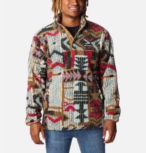 Multicolor Men's Columbia PHG Rugged Ridge II Sherpa Half Snap Pullover | YEUCF-9107