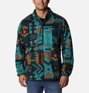 Multicolor Men's Columbia PHG Rugged Ridge II Sherpa Half Snap Pullover | QHXLT-4971