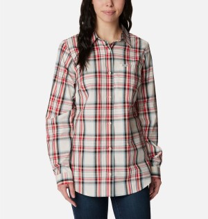 Multicolor Women's Columbia Anytime Patterned Long Sleeve Shirt | BPKAR-2140