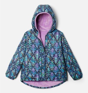 Navy Kids' Columbia Big Fir Reversible Jacket | YWSLU-4795