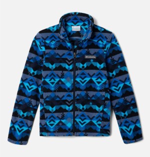 Navy Kids' Columbia Castle Dale Printed Full Zip Fleece | WQBKA-4786