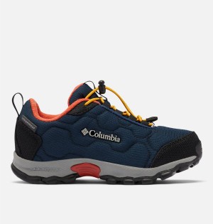 Navy Kids' Columbia Firecamp Sledder 3 Waterproof Sneakers | BYQSR-2395