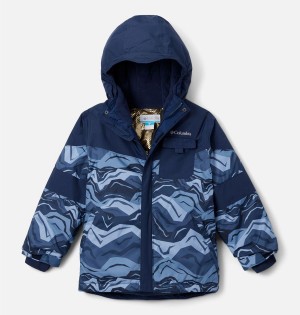 Navy Kids' Columbia Mighty Mogul II Insulated Jacket | XHKRO-1357