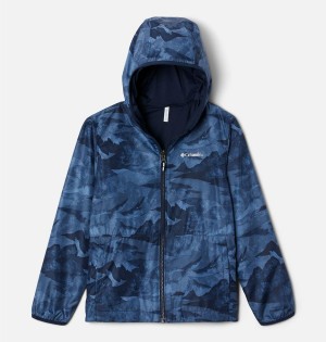 Navy Kids' Columbia Pixel Grabber Reversible Jacket | NXYML-3604