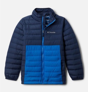 Navy Kids' Columbia Powder Lite Jacket | LOWPT-8461