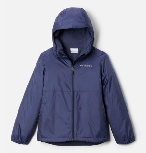 Navy Kids' Columbia Switchback Sherpa Lined Jacket | FWGYM-3286