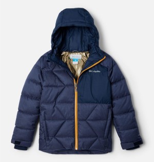 Navy Kids' Columbia Winter Powder II Quilted Jacket | GJPRL-3260