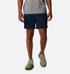 Navy Men's Columbia Alpine Chill Zero Shorts | OPUQG-7965