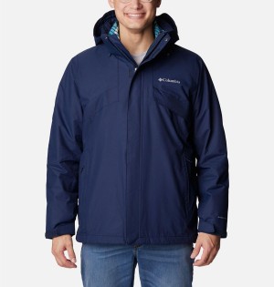 Navy Men's Columbia Bugaboo II Fleece Interchange Ski Jacket | ESNGJ-2087