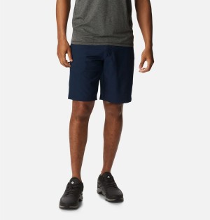 Navy Men's Columbia Iron Mountain Trail Shorts | XIUGK-9415