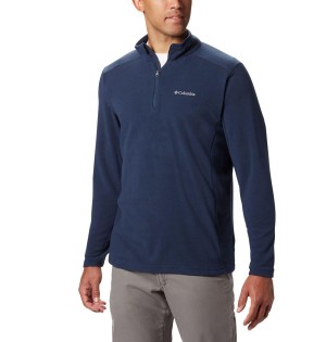 Navy Men's Columbia Klamath Range II Half Zip Fleece Pullover | ZINWY-2901