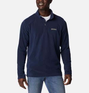 Navy Men's Columbia Lake Aloha Half Zip Fleece Pullover | HFWJC-9617