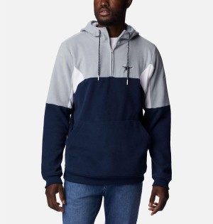 Navy Men's Columbia Lodge Fleece - Dallas Cowboys Hoodie | VOUNH-9053