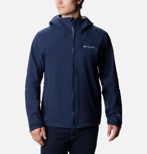 Navy Men's Columbia Omni-Tech Ampli-Dry Shell Rain Jacket | VKCQU-9438