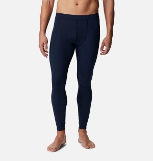 Navy Men's Columbia Omni Heat Infinity Baselayer Tights Pants | SALFT-7194