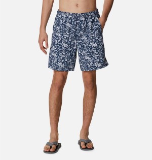 Navy Men's Columbia PFG Super Backcast Water Shorts | IDRWC-6547