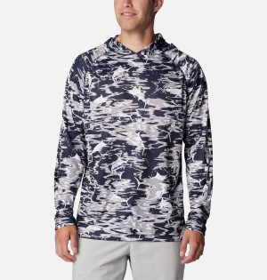 Navy Men's Columbia PFG Super Terminal Tackle - Dallas Cowboys Hoodie | JGYVH-5734